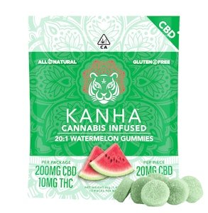 Kanha | Watermelon 20:1 | CBD : THC Gummies 20mg
