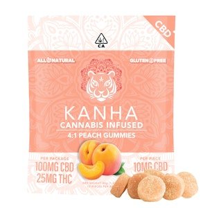 Kanha | Peach 4:1 | CBD Gummies 25mg