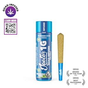 Jeeter | Blueberry Kush | Rosin Enhanced Diamonds Infused Pre Rol 1g