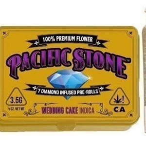 Pacific Stone | Wedding Cake | Diamond Infused Pre oll 7pk | 3.5g