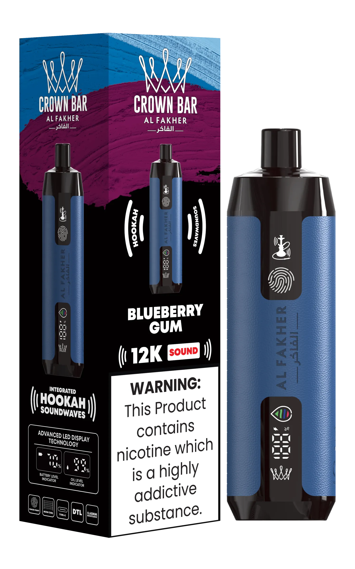 77736717.webp Crown Bar 12K Sound Blueberry Gum