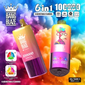 Bang Blaze 100K 6-in-1 Flavors Disposable Vape | 100,000 Puffs – Best Powerful Adjustable Flavor Device