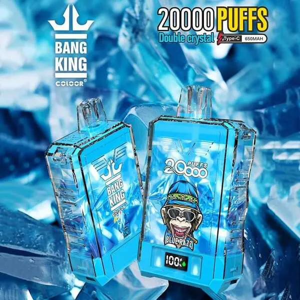 Bang-King-20000-Double-Crystal-Disposable-Vape.webp Bang King 20000 Double Crystal Disposable Vape – 25ml, Mesh Coil, LED Screen, Type-C Rechargeable