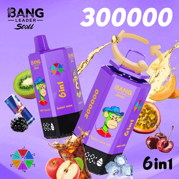 Bang-Leader-Stoll-300K-cola-ice-energy-drink-cherry-ice-melon-passion-fruit-blackberry-ice-apple-kiwi.webp