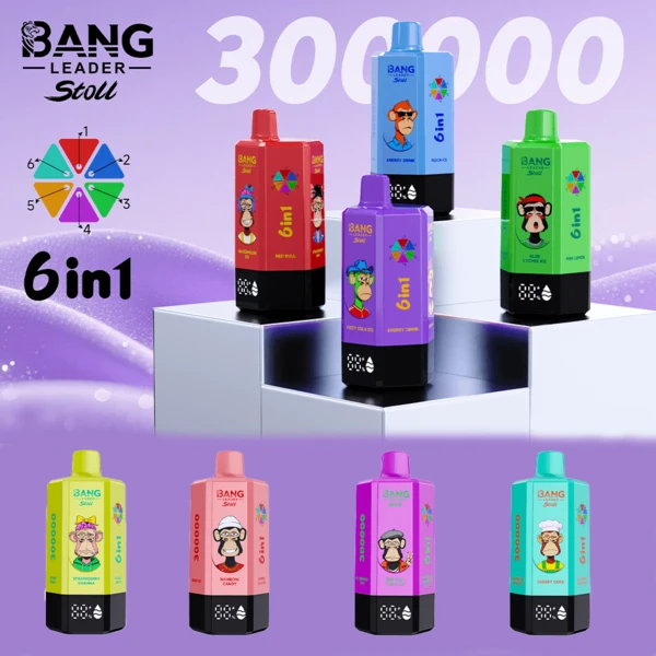 Bang-Leader-Stoll-300K-main.webp Bang Leader Stoll 300K 6-in-1 Disposable Vape – Amazing 300,000 Puffs Power Flavor System