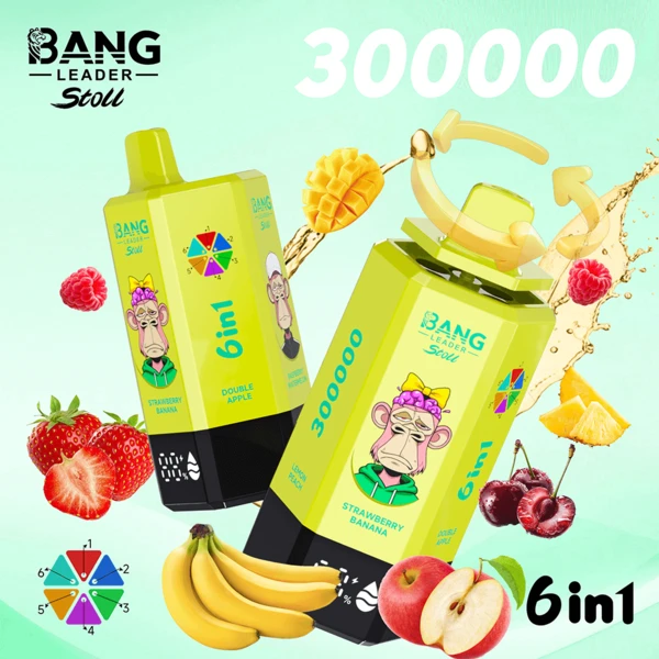 Bang-Leader-Stoll-300K-strawberry-bananadouble-appleraspberry-watermelonsour-mango-pineappletropical-fruitlemon-peach.webp