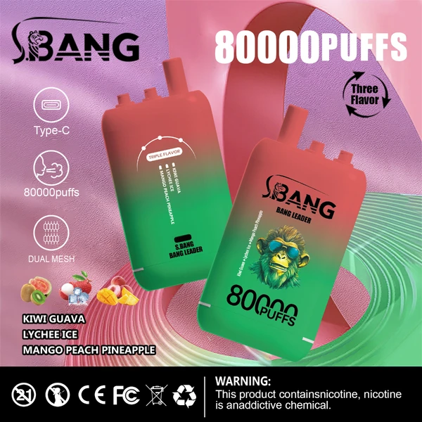 BangVapeEu-Bang-Leader-80000-Puffs-kiwi-passion-fruit-guava-lychee-ice-mango-peach-pineapple.webp