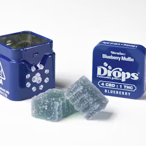 Drops | Blueberry 4:1 | Oreoz 50mg Live Rosin Infused Jellies | 2pc |