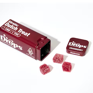 Drops | Cranberry 100mg Banana Punch | Live Rosin Infused Jellies | 20pc |