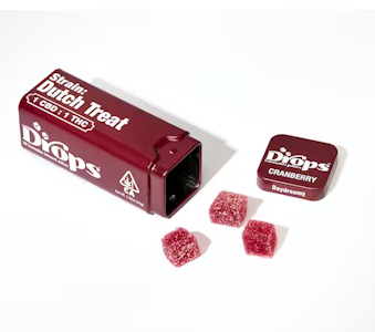 Drops-Dutch-Treat-1-1-25bf584a-f12c-4a84-9f9d-b32bc855350f.png Drops | Cranberry 100mg Banana Punch | Live Rosin Infused Jellies | 20pc |