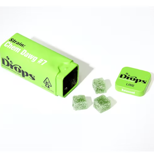 Drops | Lime 100mg Banana Punch | Live Rosin Infused Jellies | 20pc |