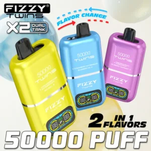 Fizzy Twins 50000 Puffs Dual Flavors Disposable Vape – Premium Boost Mode Device