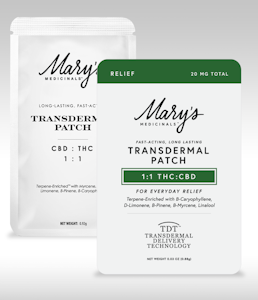 Mary's Medicinals | 1:1 Transdermal Patch | CBD:THC | 20mg