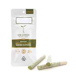 Raw Garden 75g| Leeroy's Romulan | RLR Crushed Diamond Infused Pre-Roll 3pk | 1.