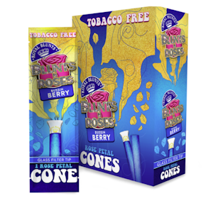Royal Blunts | Blunts & Roses | Bussin Berry | Rose Petal Cone With Glass Tip 1pk