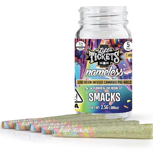 Lift Tickets | Smacks | Live Resin Infused Preroll 5pk | 2.5g