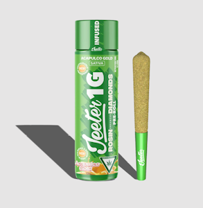 Jeeter | Island Papaya | Rosin Enhanced Diamonds Infused Pre Roll 1g
