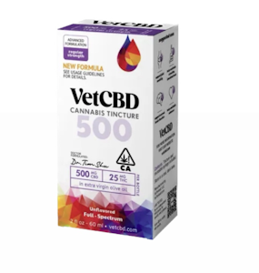 VET CBD | 500mg CBD : 25mg THC | Regular Strength CBD Tincture 2oz