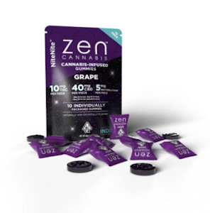Zen Cannabis 100mg | Grape | Fast Acting NiteNite Gummies |