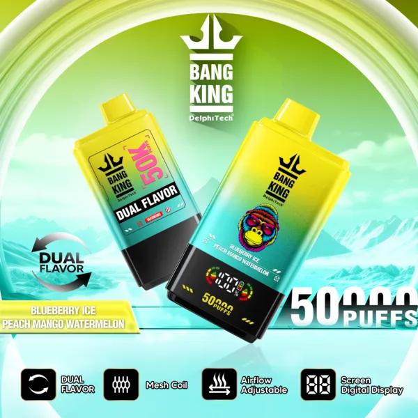 bang-king-50000-puffs-dual-flavor-disposable-vape-pro-display-edition-Blueberry-Ice-Peach-Mango-Watermelon.webp Bang King 50000 Puffs Dual Flavor Disposable Vape | 50K Vape – Ultimate Pro Display Edition