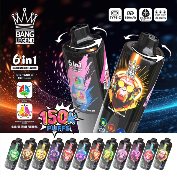 bang-legend-150k.webp Bang Legend 150K 6-in-1 Disposable Vape – Best 150,000 Puffs Flavor Experience