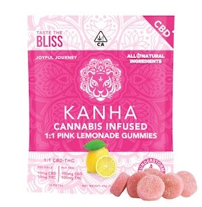 Kanha | Pink Lemonade 1 CBD Gummies 100mg