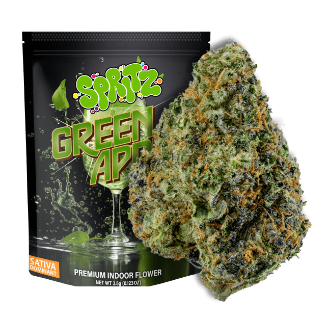 green-apple-flower-sluggers-116504.png Flower 35g Spritz Green Sativa