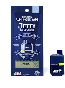 Jetty 1g Crash Burger | Solventless Live Rosin All-In-One Vape |