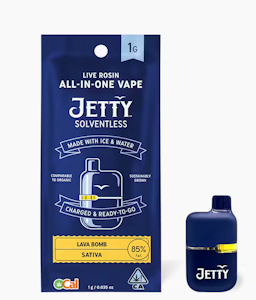Jetty 1g Lava Bomb | Solventless Live Rosin All-In-One Vape |