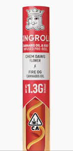 King Roll | Chem Dawg x Fire OG | Oil & Kief Infused Pre Rol 3g