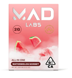 Mad Labs | Watermelon Sorbet | All In One Vape 2g